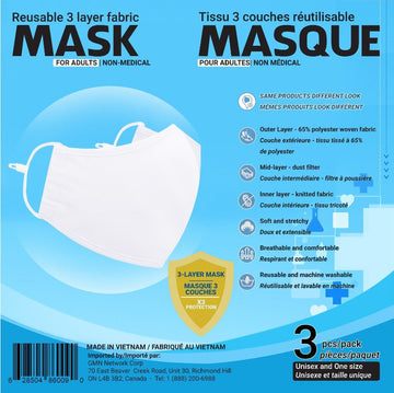 Reusable Mask - 3 PK Adult